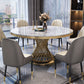 Sintered Stone Pedestal Dining Table Simplicity Style Round Table for Home Clearhalo ' dining_table' 'Dining Tables & Seating' 'Dining Tables' 'Furniture' 'furniture_dining_table' 'Kitchen & Dining Furniture' 'kitchen&dining_furn' 'kitchen' 'kitchen_dining_table' 3662236