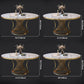 Sintered Stone Pedestal Dining Table Simplicity Style Round Table for Home Clearhalo ' dining_table' 'Dining Tables & Seating' 'Dining Tables' 'Furniture' 'furniture_dining_table' 'Kitchen & Dining Furniture' 'kitchen&dining_furn' 'kitchen' 'kitchen_dining_table' 3662245