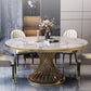 Sintered Stone Pedestal Dining Table Simplicity Style Round Table for Home Clearhalo ' dining_table' 'Dining Tables & Seating' 'Dining Tables' 'Furniture' 'furniture_dining_table' 'Kitchen & Dining Furniture' 'kitchen&dining_furn' 'kitchen' 'kitchen_dining_table' 3662246