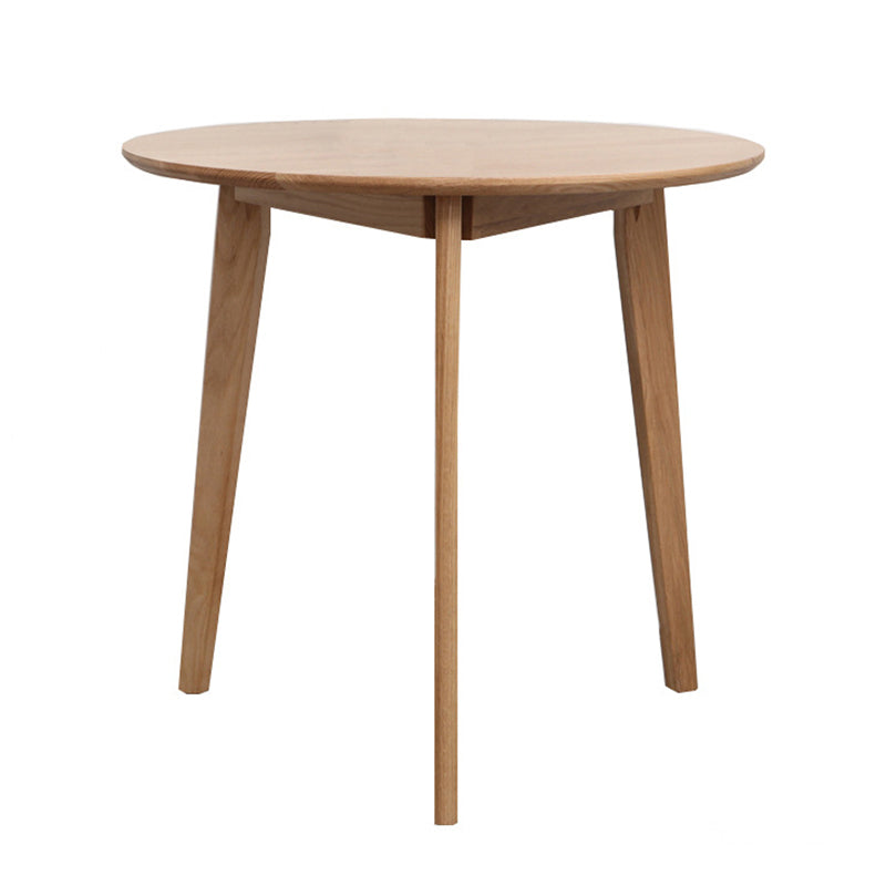 Contemporary Round Dining Table Oak Solid Wood Table for Home Kitchen Dinner Three Leg Without Chairs Clearhalo ' dining_table' 'Dining Tables & Seating' 'Dining Tables' 'furn' 'furn_dining_table' 'Furniture' 'furniture_dining_table' 'Kitchen & Dining Furniture' 'kitchen&dining_furn' 'kitchen' 'kitchen_dining_table' 3662249