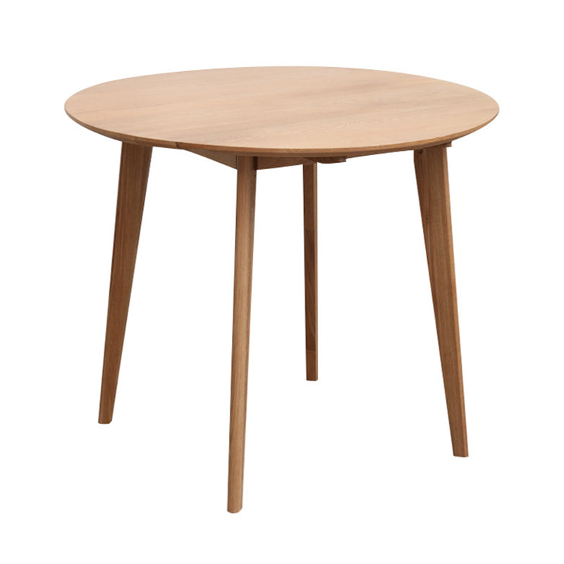 Contemporary Round Dining Table Oak Solid Wood Table for Home Kitchen Dinner Four Leg Without Chairs Clearhalo ' dining_table' 'Dining Tables & Seating' 'Dining Tables' 'furn' 'furn_dining_table' 'Furniture' 'furniture_dining_table' 'Kitchen & Dining Furniture' 'kitchen&dining_furn' 'kitchen' 'kitchen_dining_table' 3662253