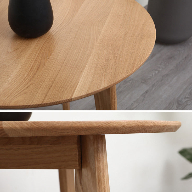 Contemporary Round Dining Table Oak Solid Wood Table for Home Kitchen Dinner Clearhalo ' dining_table' 'Dining Tables & Seating' 'Dining Tables' 'furn' 'furn_dining_table' 'Furniture' 'furniture_dining_table' 'Kitchen & Dining Furniture' 'kitchen&dining_furn' 'kitchen' 'kitchen_dining_table' 3662255