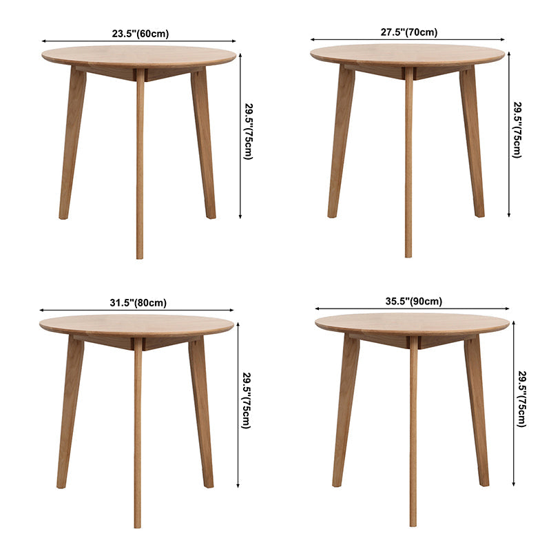 Contemporary Round Dining Table Oak Solid Wood Table for Home Kitchen Dinner Clearhalo ' dining_table' 'Dining Tables & Seating' 'Dining Tables' 'furn' 'furn_dining_table' 'Furniture' 'furniture_dining_table' 'Kitchen & Dining Furniture' 'kitchen&dining_furn' 'kitchen' 'kitchen_dining_table' 3662257