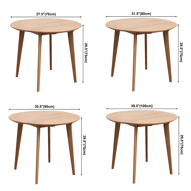 Contemporary Round Dining Table Oak Solid Wood Table for Home Kitchen Dinner Clearhalo ' dining_table' 'Dining Tables & Seating' 'Dining Tables' 'furn' 'furn_dining_table' 'Furniture' 'furniture_dining_table' 'Kitchen & Dining Furniture' 'kitchen&dining_furn' 'kitchen' 'kitchen_dining_table' 3662258