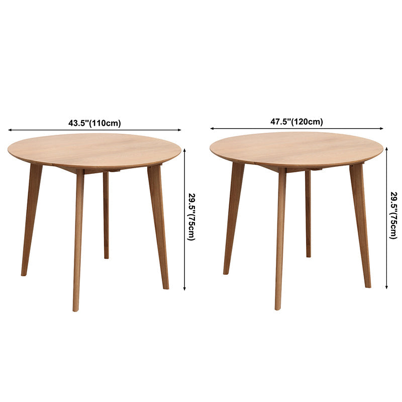 Contemporary Round Dining Table Oak Solid Wood Table for Home Kitchen Dinner Clearhalo ' dining_table' 'Dining Tables & Seating' 'Dining Tables' 'furn' 'furn_dining_table' 'Furniture' 'furniture_dining_table' 'Kitchen & Dining Furniture' 'kitchen&dining_furn' 'kitchen' 'kitchen_dining_table' 3662259
