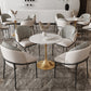 Metal Contemporary Round Dining Table Sintered Stone Table for Dining Room Clearhalo ' dining_table' 'Dining Tables & Seating' 'Dining Tables' 'furn' 'furn_dining_table' 'Furniture' 'furniture_dining_table' 'Kitchen & Dining Furniture' 'kitchen&dining_furn' 'kitchen' 'kitchen_dining_table' 3662278