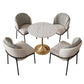 Metal Contemporary Round Dining Table Sintered Stone Table for Dining Room Clearhalo ' dining_table' 'Dining Tables & Seating' 'Dining Tables' 'furn' 'furn_dining_table' 'Furniture' 'furniture_dining_table' 'Kitchen & Dining Furniture' 'kitchen&dining_furn' 'kitchen' 'kitchen_dining_table' 3662286