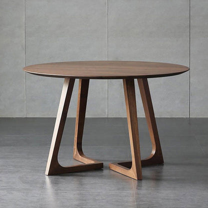 Round Double Pedestal Dining Site Table Contemporary Style Dinette Table Without Chairs Clearhalo ' dining_table' 'Dining Tables & Seating' 'Dining Tables' 'furn' 'furn_dining_table' 'Furniture' 'furniture_dining_table' 'Kitchen & Dining Furniture' 'kitchen&dining_furn' 'kitchen' 'kitchen_dining_table' 3662291
