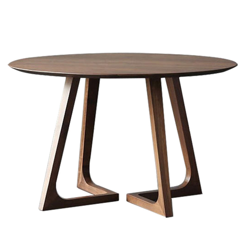 Round Double Pedestal Dining Site Table Contemporary Style Dinette Table Clearhalo ' dining_table' 'Dining Tables & Seating' 'Dining Tables' 'furn' 'furn_dining_table' 'Furniture' 'furniture_dining_table' 'Kitchen & Dining Furniture' 'kitchen&dining_furn' 'kitchen' 'kitchen_dining_table' 3662293