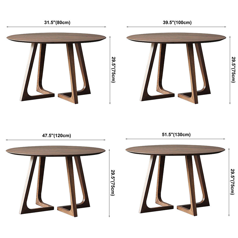 Round Double Pedestal Dining Site Table Contemporary Style Dinette Table Clearhalo ' dining_table' 'Dining Tables & Seating' 'Dining Tables' 'furn' 'furn_dining_table' 'Furniture' 'furniture_dining_table' 'Kitchen & Dining Furniture' 'kitchen&dining_furn' 'kitchen' 'kitchen_dining_table' 3662297