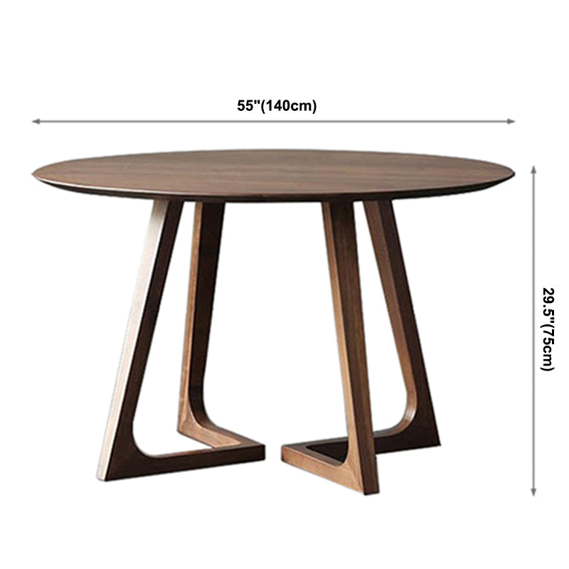 Round Double Pedestal Dining Site Table Contemporary Style Dinette Table Clearhalo ' dining_table' 'Dining Tables & Seating' 'Dining Tables' 'furn' 'furn_dining_table' 'Furniture' 'furniture_dining_table' 'Kitchen & Dining Furniture' 'kitchen&dining_furn' 'kitchen' 'kitchen_dining_table' 3662298