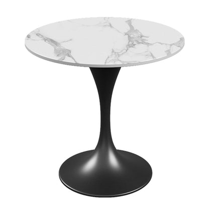 Modern White Sintered Stone Dining Table Kitchen Round Shape Dining Table with Tulip Base Without Chairs Clearhalo ' dining_table' 'Dining Tables & Seating' 'Dining Tables' 'furn' 'furn_dining_table' 'Furniture' 'furniture_dining_table' 'Kitchen & Dining Furniture' 'kitchen&dining_furn' 'kitchen' 'kitchen_dining_table' 3662303