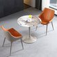 Round Contemporary Dining Table Brown Tone Fixed Table of Sintered Stone Clearhalo ' dining_table' 'Dining Tables & Seating' 'Dining Tables' 'furn' 'furn_dining_table' 'Furniture' 'furniture_dining_table' 'Kitchen & Dining Furniture' 'kitchen&dining_furn' 'kitchen' 'kitchen_dining_table' 3662305