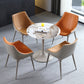 Round Contemporary Dining Table Brown Tone Fixed Table of Sintered Stone Clearhalo ' dining_table' 'Dining Tables & Seating' 'Dining Tables' 'furn' 'furn_dining_table' 'Furniture' 'furniture_dining_table' 'Kitchen & Dining Furniture' 'kitchen&dining_furn' 'kitchen' 'kitchen_dining_table' 3662306
