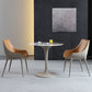 Round Contemporary Dining Table Brown Tone Fixed Table of Sintered Stone Clearhalo ' dining_table' 'Dining Tables & Seating' 'Dining Tables' 'furn' 'furn_dining_table' 'Furniture' 'furniture_dining_table' 'Kitchen & Dining Furniture' 'kitchen&dining_furn' 'kitchen' 'kitchen_dining_table' 3662307