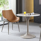 Round Contemporary Dining Table Brown Tone Fixed Table of Sintered Stone Clearhalo ' dining_table' 'Dining Tables & Seating' 'Dining Tables' 'furn' 'furn_dining_table' 'Furniture' 'furniture_dining_table' 'Kitchen & Dining Furniture' 'kitchen&dining_furn' 'kitchen' 'kitchen_dining_table' 3662318