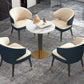 Minimalist Kitchen Standard Dining Table Round Shape Sintered Stone Dining Table in White Clearhalo ' dining_table' 'Dining Tables & Seating' 'Dining Tables' 'furn' 'furn_dining_table' 'Furniture' 'furniture_dining_table' 'Kitchen & Dining Furniture' 'kitchen&dining_furn' 'kitchen' 'kitchen_dining_table' 3662322