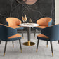 Minimalist Kitchen Standard Dining Table Round Shape Sintered Stone Dining Table in White Clearhalo ' dining_table' 'Dining Tables & Seating' 'Dining Tables' 'furn' 'furn_dining_table' 'Furniture' 'furniture_dining_table' 'Kitchen & Dining Furniture' 'kitchen&dining_furn' 'kitchen' 'kitchen_dining_table' 3662323