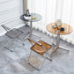 Round 3 Legs Minimalist Style Dining Table Three-Color Fixed Table of Glass Clearhalo ' dining_table' 'Dining Tables & Seating' 'Dining Tables' 'furn' 'furn_dining_table' 'Furniture' 'furniture_dining_table' 'Kitchen & Dining Furniture' 'kitchen&dining_furn' 'kitchen' 'kitchen_dining_table' 3662341