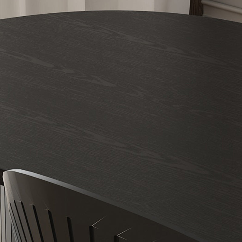 Oval Dining Table for Restaurant Contemporary Kitchen Table with Black Double Pedestal Clearhalo ' dining_table' 'Dining Tables & Seating' 'Dining Tables' 'furn' 'furn_dining_table' 'Furniture' 'furniture_dining_table' 'Kitchen & Dining Furniture' 'kitchen&dining_furn' 'kitchen' 'kitchen_dining_table' 3662358