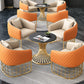 Contemporary Sintered Stone Kitchen Dining Table Round Standard Dining Table with Pedestal Base Clearhalo ' dining_table' 'Dining Tables & Seating' 'Dining Tables' 'furn' 'furn_dining_table' 'Furniture' 'furniture_dining_table' 'Kitchen & Dining Furniture' 'kitchen&dining_furn' 'kitchen' 'kitchen_dining_table' 3662367