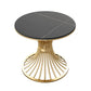 Contemporary Sintered Stone Kitchen Dining Table Round Standard Dining Table with Pedestal Base Black Without Chairs Clearhalo ' dining_table' 'Dining Tables & Seating' 'Dining Tables' 'furn' 'furn_dining_table' 'Furniture' 'furniture_dining_table' 'Kitchen & Dining Furniture' 'kitchen&dining_furn' 'kitchen' 'kitchen_dining_table' 3662368
