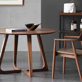 Round Ash Wood Dining Table Modern Solid Wood Table with Metal Double Pedestal Clearhalo ' dining_table' 'Dining Tables & Seating' 'Dining Tables' 'furn' 'furn_dining_table' 'Furniture' 'furniture_dining_table' 'Kitchen & Dining Furniture' 'kitchen&dining_furn' 'kitchen' 'kitchen_dining_table' 3662377