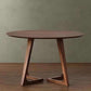 Round Ash Wood Dining Table Modern Solid Wood Table with Metal Double Pedestal Clearhalo ' dining_table' 'Dining Tables & Seating' 'Dining Tables' 'furn' 'furn_dining_table' 'Furniture' 'furniture_dining_table' 'Kitchen & Dining Furniture' 'kitchen&dining_furn' 'kitchen' 'kitchen_dining_table' 3662381