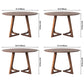 Round Ash Wood Dining Table Modern Solid Wood Table with Metal Double Pedestal Clearhalo ' dining_table' 'Dining Tables & Seating' 'Dining Tables' 'furn' 'furn_dining_table' 'Furniture' 'furniture_dining_table' 'Kitchen & Dining Furniture' 'kitchen&dining_furn' 'kitchen' 'kitchen_dining_table' 3662382