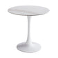 Modern Round Dining Table Sintered Stone Dining Table with Tulip Base for Home Kitchen Dinner White White 31.5"L x 31.5"W x 29.5"H Clearhalo ' dining_table' 'Dining Tables & Seating' 'Dining Tables' 'furn' 'furn_dining_table' 'Furniture' 'furniture_dining_table' 'Kitchen & Dining Furniture' 'kitchen&dining_furn' 'kitchen' 'kitchen_dining_table' 3662394