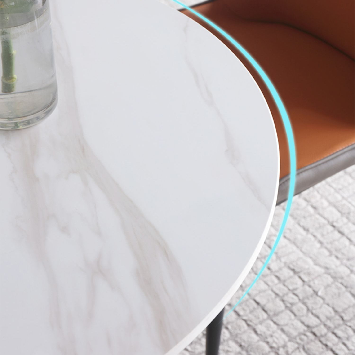 Modern Round Dining Table Sintered Stone Dining Table with Tulip Base for Home Kitchen Dinner Clearhalo ' dining_table' 'Dining Tables & Seating' 'Dining Tables' 'furn' 'furn_dining_table' 'Furniture' 'furniture_dining_table' 'Kitchen & Dining Furniture' 'kitchen&dining_furn' 'kitchen' 'kitchen_dining_table' 3662396