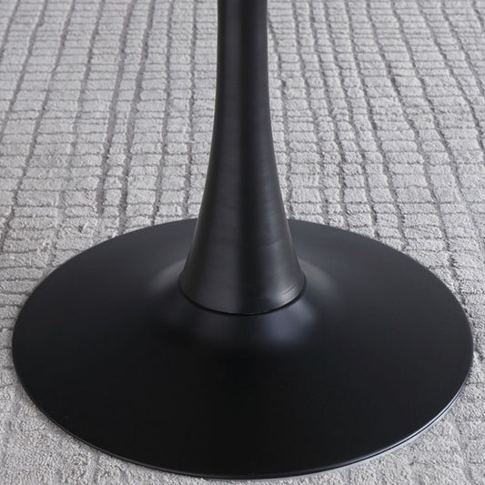 Modern Round Dining Table Sintered Stone Dining Table with Tulip Base for Home Kitchen Dinner