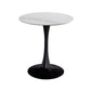 Modern Round Dining Table Sintered Stone Dining Table with Tulip Base for Home Kitchen Dinner White Black 27.6"L x 27.6"W x 29.5"H Clearhalo ' dining_table' 'Dining Tables & Seating' 'Dining Tables' 'furn' 'furn_dining_table' 'Furniture' 'furniture_dining_table' 'Kitchen & Dining Furniture' 'kitchen&dining_furn' 'kitchen' 'kitchen_dining_table' 3662408