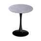 Modern Round Dining Table Sintered Stone Dining Table with Tulip Base for Home Kitchen Dinner Gray Black 27.6"L x 27.6"W x 29.5"H Clearhalo ' dining_table' 'Dining Tables & Seating' 'Dining Tables' 'furn' 'furn_dining_table' 'Furniture' 'furniture_dining_table' 'Kitchen & Dining Furniture' 'kitchen&dining_furn' 'kitchen' 'kitchen_dining_table' 3662411