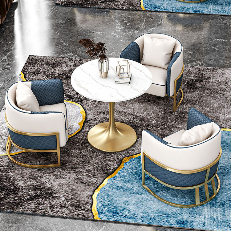 Sintered Stone Modern Style Dining Table Round White Table with Tulip Base Clearhalo ' dining_table' 'Dining Tables & Seating' 'Dining Tables' 'furn' 'furn_dining_table' 'Furniture' 'furniture_dining_table' 'Kitchen & Dining Furniture' 'kitchen&dining_furn' 'kitchen' 'kitchen_dining_table' 3662413