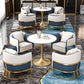 Sintered Stone Modern Style Dining Table Round White Table with Tulip Base Clearhalo ' dining_table' 'Dining Tables & Seating' 'Dining Tables' 'furn' 'furn_dining_table' 'Furniture' 'furniture_dining_table' 'Kitchen & Dining Furniture' 'kitchen&dining_furn' 'kitchen' 'kitchen_dining_table' 3662414