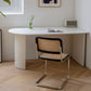 Oval Shape White Dining Table Sintered Stone Table Contemporary with Double Pedestal Clearhalo ' dining_table' 'Dining Tables & Seating' 'Dining Tables' 'furn' 'furn_dining_table' 'Furniture' 'furniture_dining_table' 'Kitchen & Dining Furniture' 'kitchen&dining_furn' 'kitchen' 'kitchen_dining_table' 3662431
