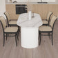 Oval Shape White Dining Table Sintered Stone Table Contemporary with Double Pedestal Clearhalo ' dining_table' 'Dining Tables & Seating' 'Dining Tables' 'furn' 'furn_dining_table' 'Furniture' 'furniture_dining_table' 'Kitchen & Dining Furniture' 'kitchen&dining_furn' 'kitchen' 'kitchen_dining_table' 3662433