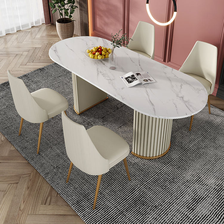 Metal Contemporary Free Form Indoor Table Sintered Stone Table for Dining Room and Kitchen Clearhalo ' dining_table' 'Dining Tables & Seating' 'Dining Tables' 'furn' 'furn_dining_table' 'Furniture' 'furniture_dining_table' 'Kitchen & Dining Furniture' 'kitchen&dining_furn' 'kitchen' 'kitchen_dining_table' 3662436