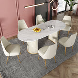 Metal Contemporary Free Form Indoor Table Sintered Stone Table for Dining Room and Kitchen Clearhalo ' dining_table' 'Dining Tables & Seating' 'Dining Tables' 'furn' 'furn_dining_table' 'Furniture' 'furniture_dining_table' 'Kitchen & Dining Furniture' 'kitchen&dining_furn' 'kitchen' 'kitchen_dining_table' 3662437