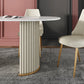 Metal Contemporary Free Form Indoor Table Sintered Stone Table for Dining Room and Kitchen Clearhalo ' dining_table' 'Dining Tables & Seating' 'Dining Tables' 'furn' 'furn_dining_table' 'Furniture' 'furniture_dining_table' 'Kitchen & Dining Furniture' 'kitchen&dining_furn' 'kitchen' 'kitchen_dining_table' 3662441