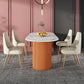 Metal Contemporary Free Form Indoor Table Sintered Stone Table for Dining Room and Kitchen Clearhalo ' dining_table' 'Dining Tables & Seating' 'Dining Tables' 'furn' 'furn_dining_table' 'Furniture' 'furniture_dining_table' 'Kitchen & Dining Furniture' 'kitchen&dining_furn' 'kitchen' 'kitchen_dining_table' 3662445