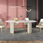 Metal Contemporary Free Form Indoor Table Sintered Stone Table for Dining Room and Kitchen Clearhalo ' dining_table' 'Dining Tables & Seating' 'Dining Tables' 'furn' 'furn_dining_table' 'Furniture' 'furniture_dining_table' 'Kitchen & Dining Furniture' 'kitchen&dining_furn' 'kitchen' 'kitchen_dining_table' 3662447