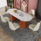 Metal Contemporary Free Form Indoor Table Sintered Stone Table for Dining Room and Kitchen Clearhalo ' dining_table' 'Dining Tables & Seating' 'Dining Tables' 'furn' 'furn_dining_table' 'Furniture' 'furniture_dining_table' 'Kitchen & Dining Furniture' 'kitchen&dining_furn' 'kitchen' 'kitchen_dining_table' 3662448