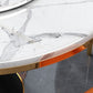 Metal Base Contemporary Style Round Dining Table Sintered Stone Table for Home Clearhalo ' dining_table' 'Dining Tables & Seating' 'Dining Tables' 'furn' 'furn_dining_table' 'Furniture' 'furniture_dining_table' 'Kitchen & Dining Furniture' 'kitchen&dining_furn' 'kitchen' 'kitchen_dining_table' 3662472