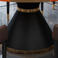 Metal Base Contemporary Style Round Dining Table Sintered Stone Table for Home Clearhalo ' dining_table' 'Dining Tables & Seating' 'Dining Tables' 'furn' 'furn_dining_table' 'Furniture' 'furniture_dining_table' 'Kitchen & Dining Furniture' 'kitchen&dining_furn' 'kitchen' 'kitchen_dining_table' 3662473