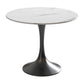 Modern White Round Shape Dining Table Sintered Stone Standard Dining Table with Tulip Base Black Without Chairs Clearhalo ' dining_table' 'Dining Tables & Seating' 'Dining Tables' 'furn' 'furn_dining_table' 'Furniture' 'furniture_dining_table' 'Kitchen & Dining Furniture' 'kitchen&dining_furn' 'kitchen' 'kitchen_dining_table' 3662477