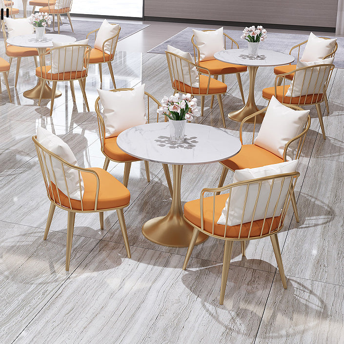 Modern White Round Shape Dining Table Sintered Stone Standard Dining Table with Tulip Base Clearhalo ' dining_table' 'Dining Tables & Seating' 'Dining Tables' 'furn' 'furn_dining_table' 'Furniture' 'furniture_dining_table' 'Kitchen & Dining Furniture' 'kitchen&dining_furn' 'kitchen' 'kitchen_dining_table' 3662479