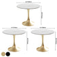 Modern White Round Shape Dining Table Sintered Stone Standard Dining Table with Tulip Base Clearhalo ' dining_table' 'Dining Tables & Seating' 'Dining Tables' 'furn' 'furn_dining_table' 'Furniture' 'furniture_dining_table' 'Kitchen & Dining Furniture' 'kitchen&dining_furn' 'kitchen' 'kitchen_dining_table' 3662485