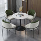 Round Stone Dining Table Simplicity Dining Room Collection with Tulip Base Clearhalo ' dining_table' 'Dining Tables & Seating' 'Dining Tables' 'furn' 'furn_dining_table' 'Furniture' 'furniture_dining_table' 'Kitchen & Dining Furniture' 'kitchen&dining_furn' 'kitchen' 'kitchen_dining_table' 3662517